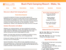 Tablet Screenshot of bushparkcampingresort.com